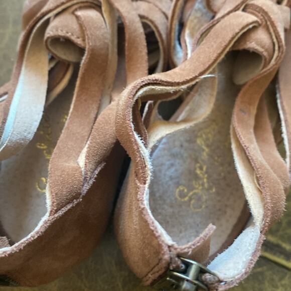 Seychelles women’s size 8 taupe suede lantern embroidered western boho booties - Picture 8 of 9